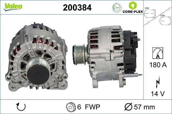 VALEO 200384 - Alternatore www.autoricambi360.it