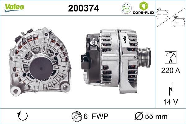 VALEO 200374 - Alternatore www.autoricambi360.it