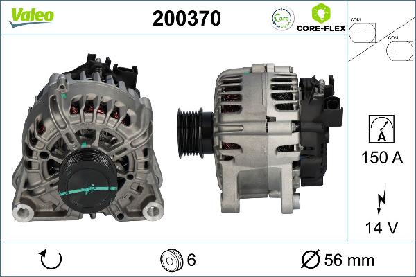 VALEO 200370 - Alternatore www.autoricambi360.it