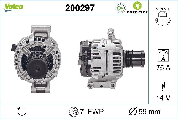 VALEO 200297 - Alternatore www.autoricambi360.it