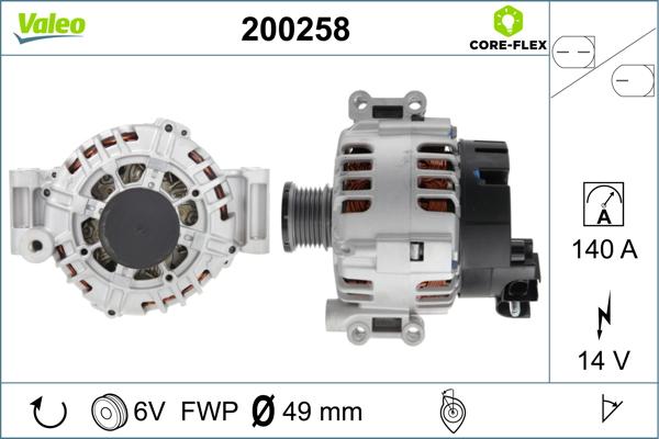 Valeo 200258 - Alternatore www.autoricambi360.it