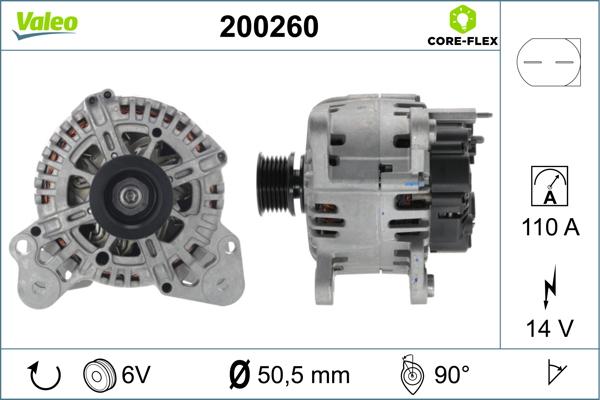 VALEO 200260 - Alternatore www.autoricambi360.it