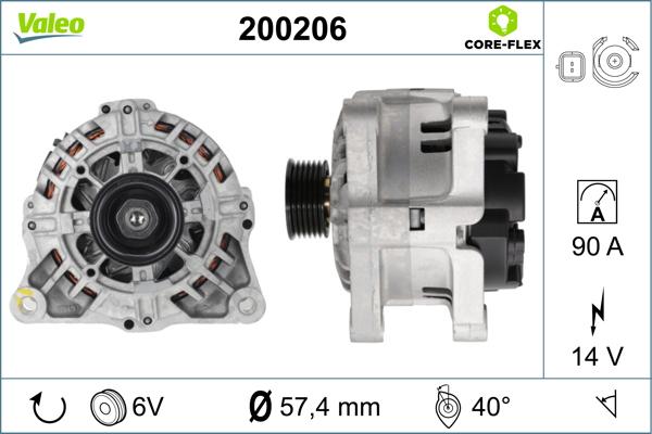 VALEO 200206 - Alternatore www.autoricambi360.it