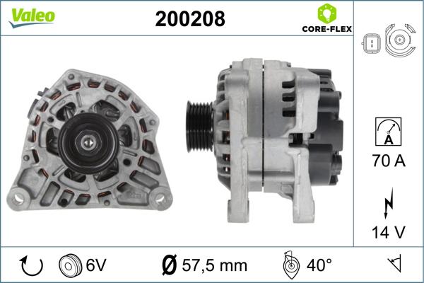 VALEO 200208 - Alternatore www.autoricambi360.it