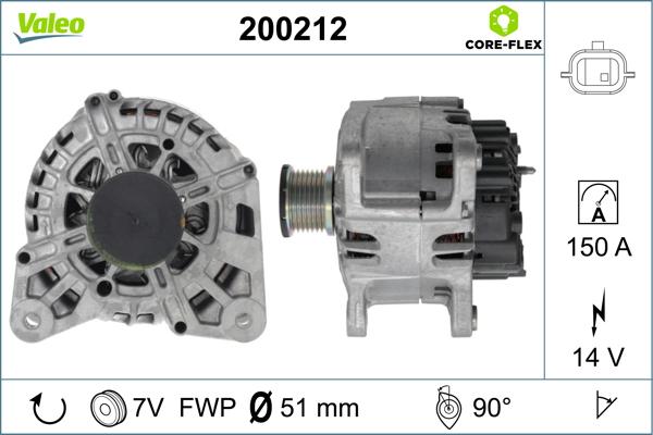 VALEO 200212 - Alternatore www.autoricambi360.it