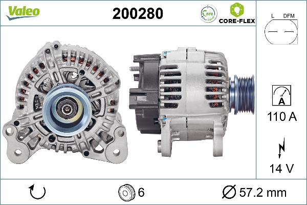 VALEO 200280 - Alternatore www.autoricambi360.it