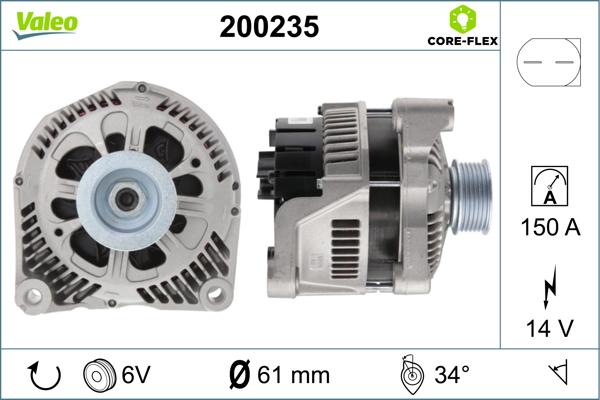 VALEO 200235 - Alternatore www.autoricambi360.it