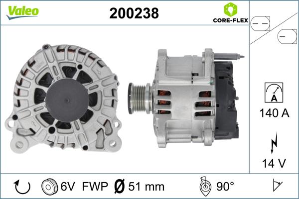 VALEO 200238 - Alternatore www.autoricambi360.it