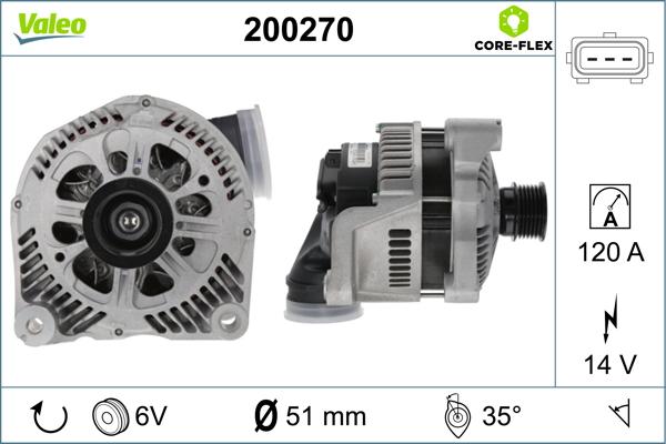 VALEO 200270 - Alternatore www.autoricambi360.it
