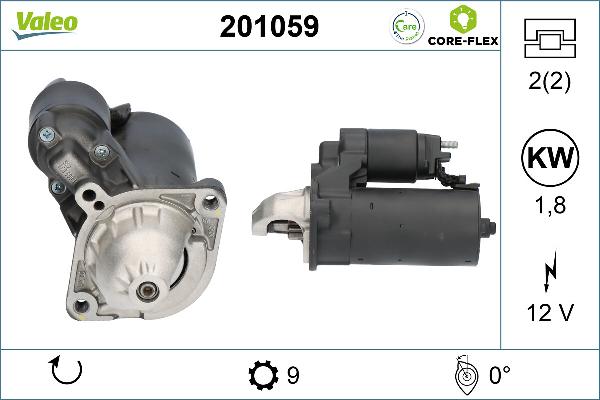 VALEO 201059 - Motorino d'avviamento www.autoricambi360.it