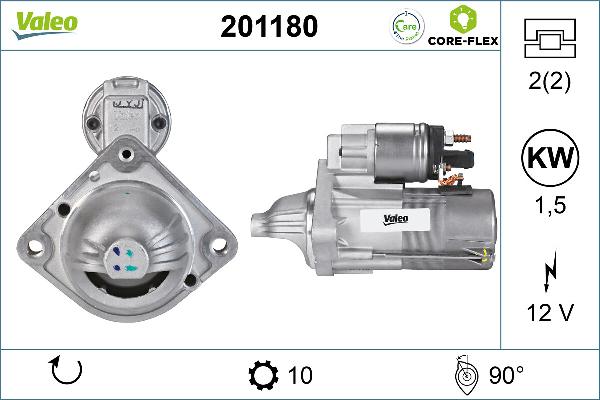 VALEO 201180 - Motorino d'avviamento www.autoricambi360.it