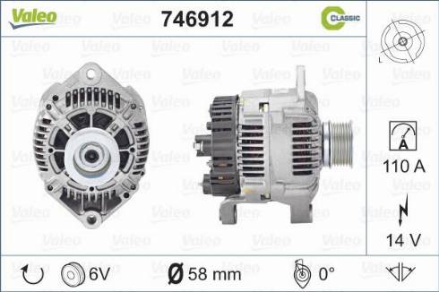 VALEO 746912 - Alternatore www.autoricambi360.it