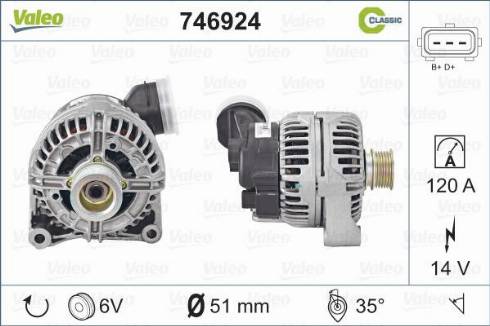 VALEO 746924 - Alternatore www.autoricambi360.it
