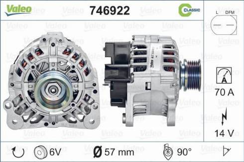 VALEO 746922 - Alternatore www.autoricambi360.it