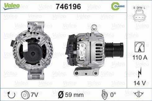 VALEO 746196 - Alternatore www.autoricambi360.it