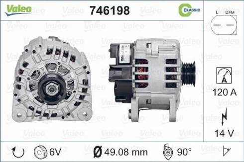 VALEO 746198 - Alternatore www.autoricambi360.it