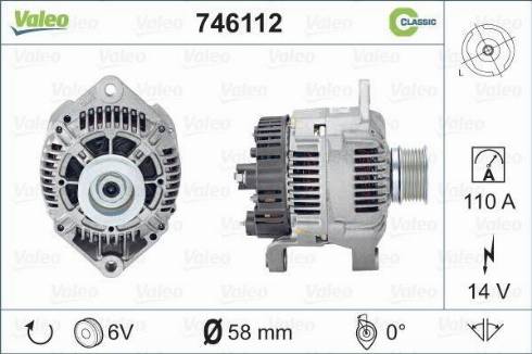VALEO 746112 - Alternatore www.autoricambi360.it