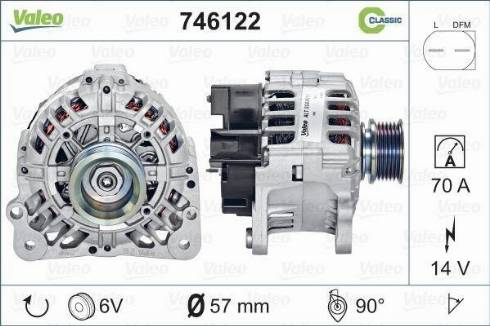 VALEO 746122 - Alternatore www.autoricambi360.it