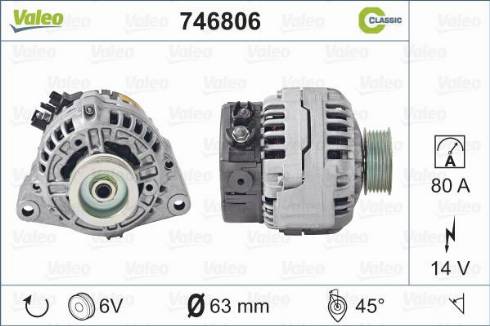 VALEO 746806 - Alternatore www.autoricambi360.it