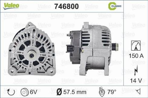 VALEO 746800 - Alternatore www.autoricambi360.it
