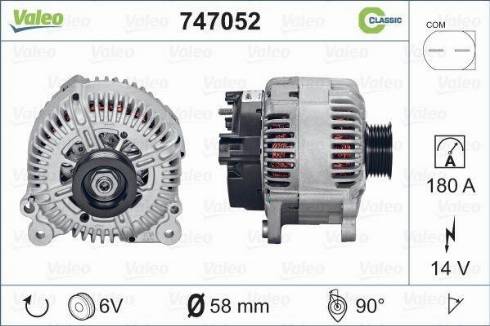 Valeo 747052 - Alternatore www.autoricambi360.it