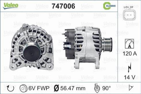 VALEO 747006 - Alternatore www.autoricambi360.it