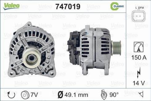 VALEO 747019 - Alternatore www.autoricambi360.it