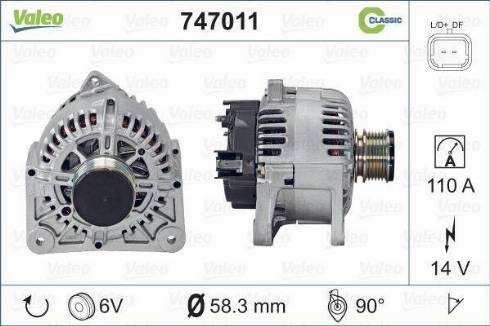 VALEO 747011 - Alternatore www.autoricambi360.it