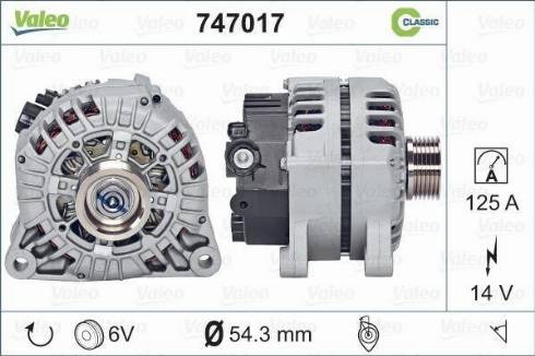 VALEO 747017 - Alternatore www.autoricambi360.it