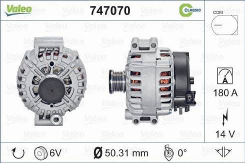 VALEO 747070 - Alternatore www.autoricambi360.it