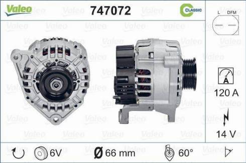 VALEO 747072 - Alternatore www.autoricambi360.it