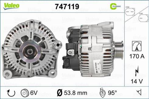 VALEO 747119 - Alternatore www.autoricambi360.it
