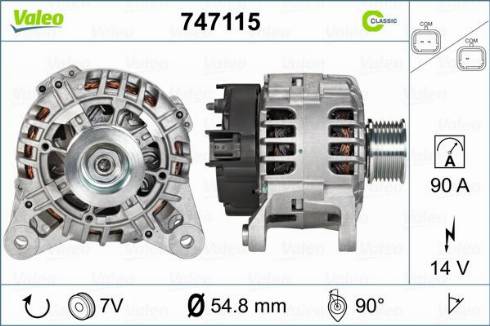 Valeo 747115 - Alternatore www.autoricambi360.it