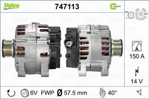 VALEO 747113 - Alternatore www.autoricambi360.it
