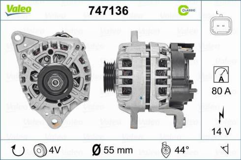 VALEO 747136 - Alternatore www.autoricambi360.it