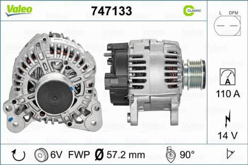 VALEO 747133 - Alternatore www.autoricambi360.it