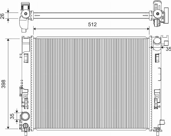 VALEO 701440 - Radiatore, Raffreddamento motore www.autoricambi360.it