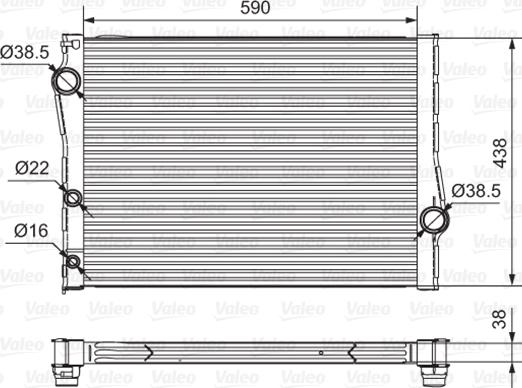 Valeo 701549 - Radiatore, Raffreddamento motore www.autoricambi360.it