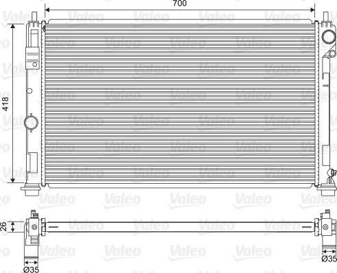 VALEO 701571 - Radiatore, Raffreddamento motore www.autoricambi360.it