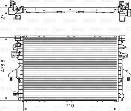 VALEO 701654 - Radiatore, Raffreddamento motore www.autoricambi360.it