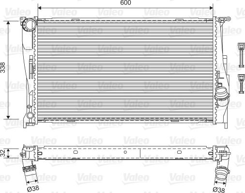 VALEO 701601 - Radiatore, Raffreddamento motore www.autoricambi360.it