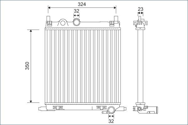 Valeo 701128 - Radiatore, Raffreddamento motore www.autoricambi360.it