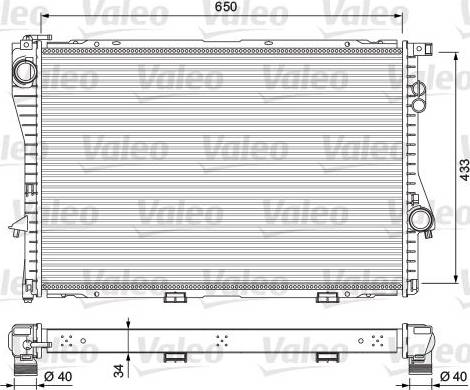 VALEO 701709 - Radiatore, Raffreddamento motore www.autoricambi360.it