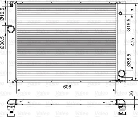 VALEO 734897 - Radiatore, Raffreddamento motore www.autoricambi360.it