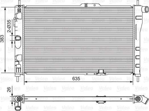 VALEO 734766 - Radiatore, Raffreddamento motore www.autoricambi360.it