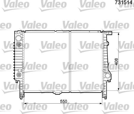 VALEO 731514 - Radiatore, Raffreddamento motore www.autoricambi360.it