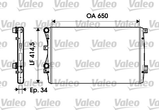 VALEO 732872 - Radiatore, Raffreddamento motore www.autoricambi360.it