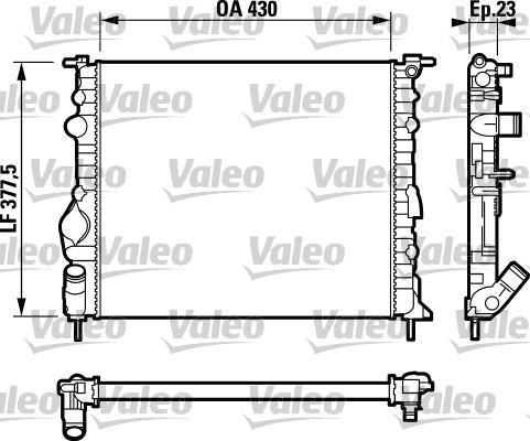 VALEO 732389 - Radiatore, Raffreddamento motore www.autoricambi360.it