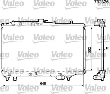 VALEO 732326 - Radiatore, Raffreddamento motore www.autoricambi360.it