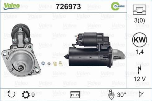 VALEO 726973 - Motorino d'avviamento www.autoricambi360.it